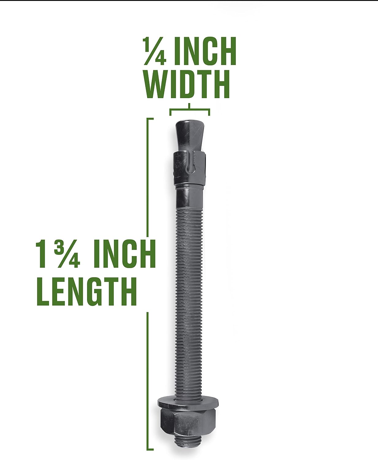 The Hillman Group 371920 Wedge Anchor, 1/4 X 1-3/4-Inch, 100-Pack