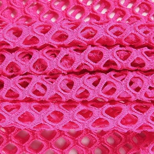 Off The Shoulder Crochet Tops for Women - Neon Fishnet Mesh Tops 2Pcs 1980s Retro Theme Party Decoration Outfit - Image 3