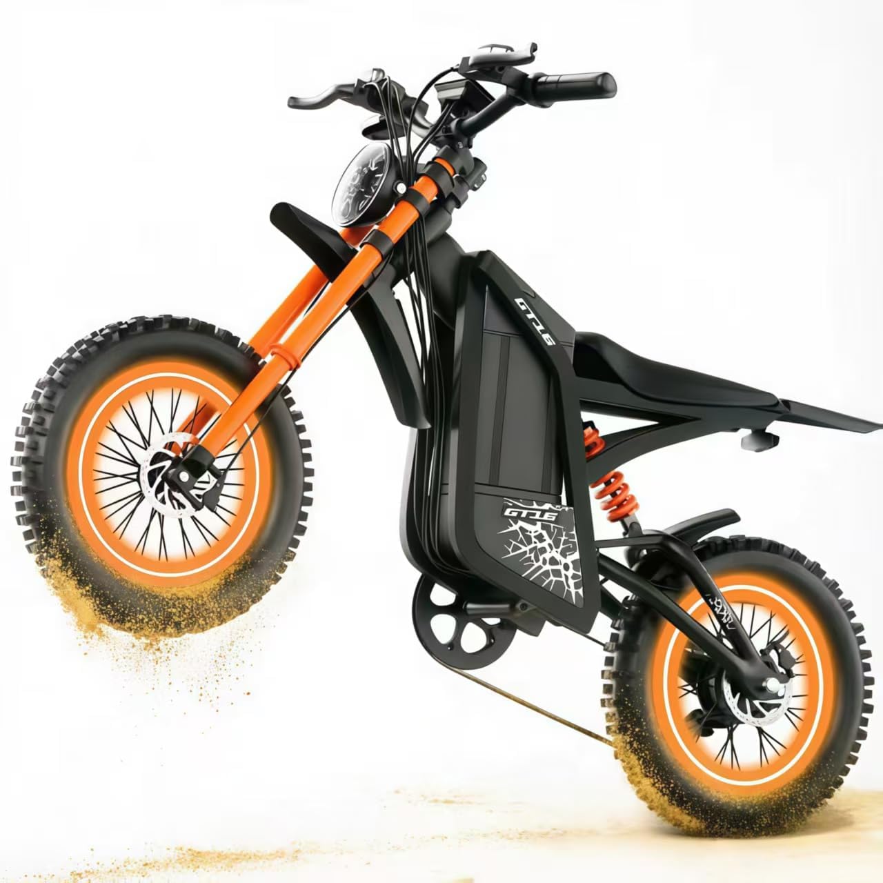 Electric Dirt Bike,3000W Peak Motor 48V 25AH Electric-Motorcycle 35MPH 80 Miles,Mountain Off-Road Bike Teens Adults,Hydraulic Brake Full Suspension EBike for Snow