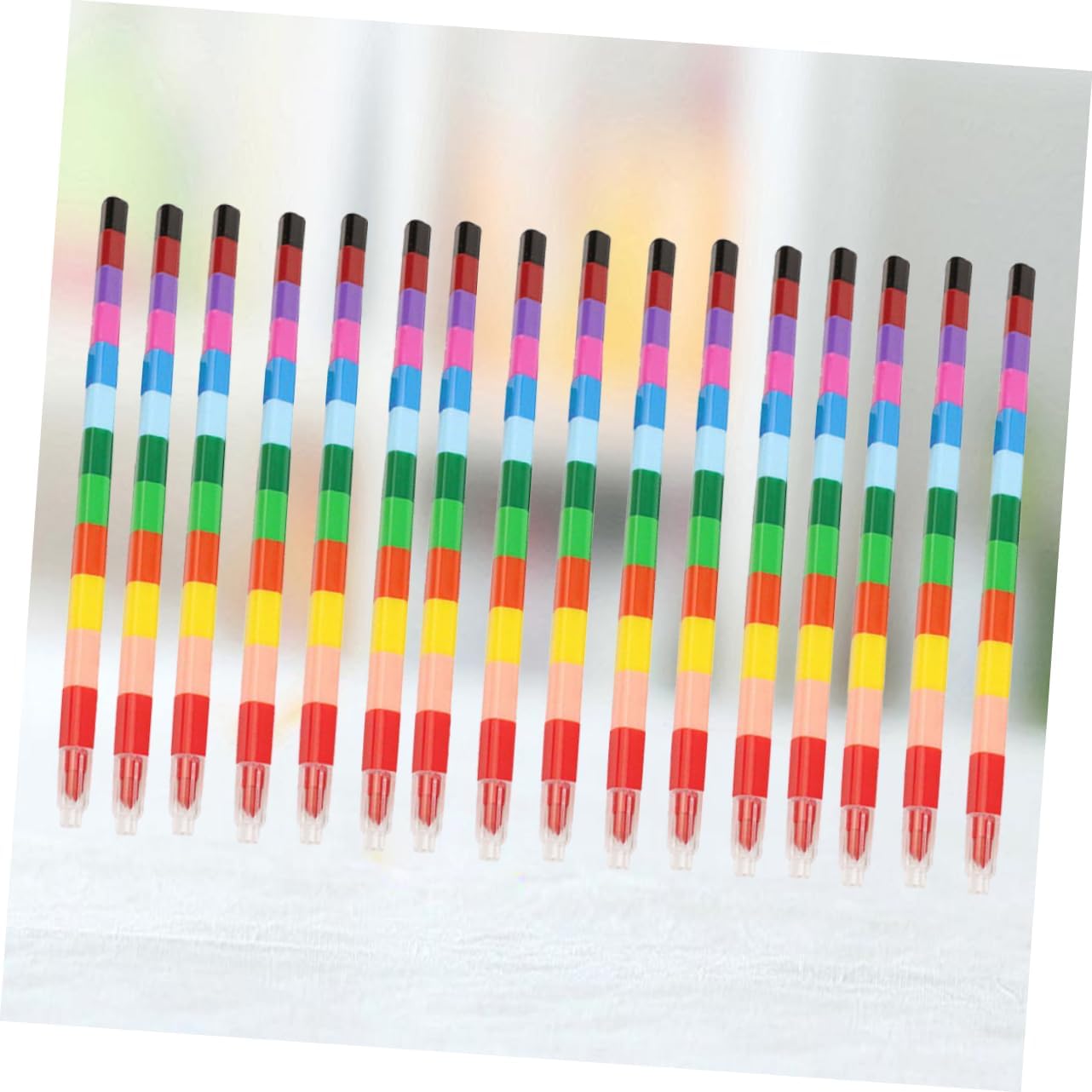 Uonlytech 16pcs Creative Colors Stacking Crayons for Buildable Crayons for Arts and Crafts for School Projects and Birthday Parties