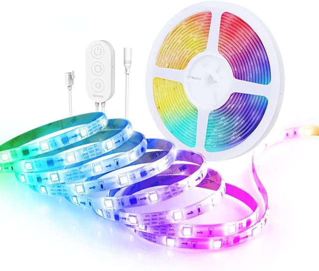 Govee RGBIC taśma LED 5m, synchronizacja taśmy LED z muzyką, sterowana przez aplikację, na imprezę, dom, sypialnię, telewizor, dekorację kuchni