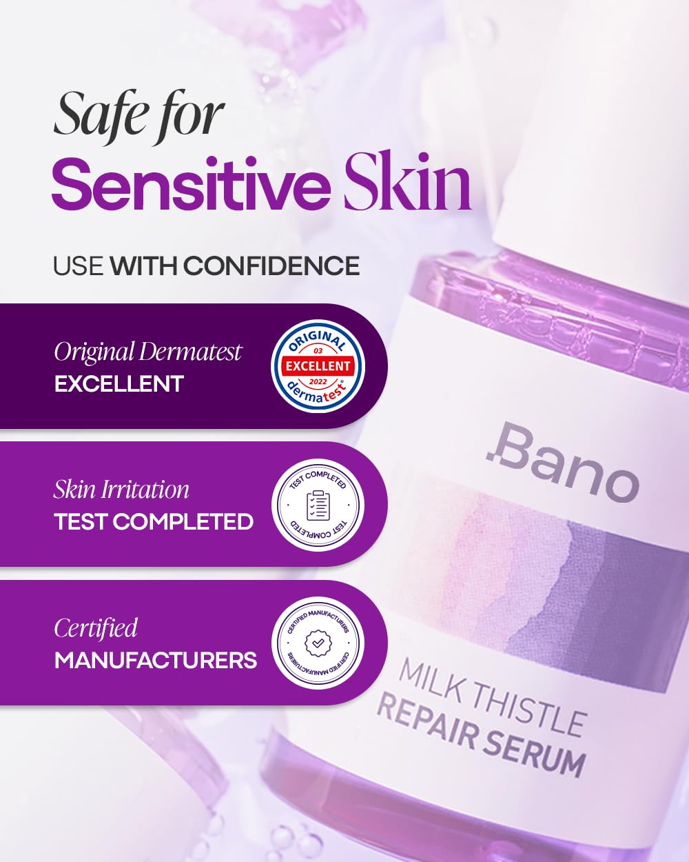 Bano Milk Thistle Repair Serum - Hydrating Skin Barrier Face Serum