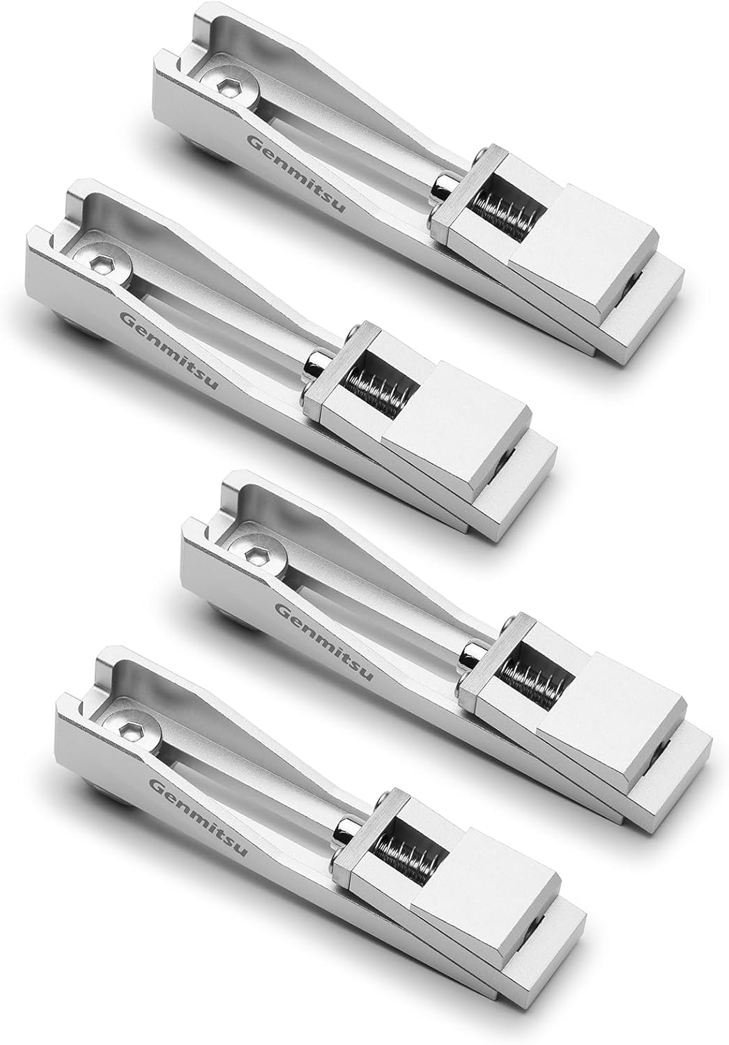 Genmitsu Upgrade CNC Router Vise Clamp for Large Woodworking & Metalworking Project, Low Profile Aluminum Toe Clamp, Size 4.2" x 0.9" x 0.6" (106mm x 22mm x 15mm), 4PCS
