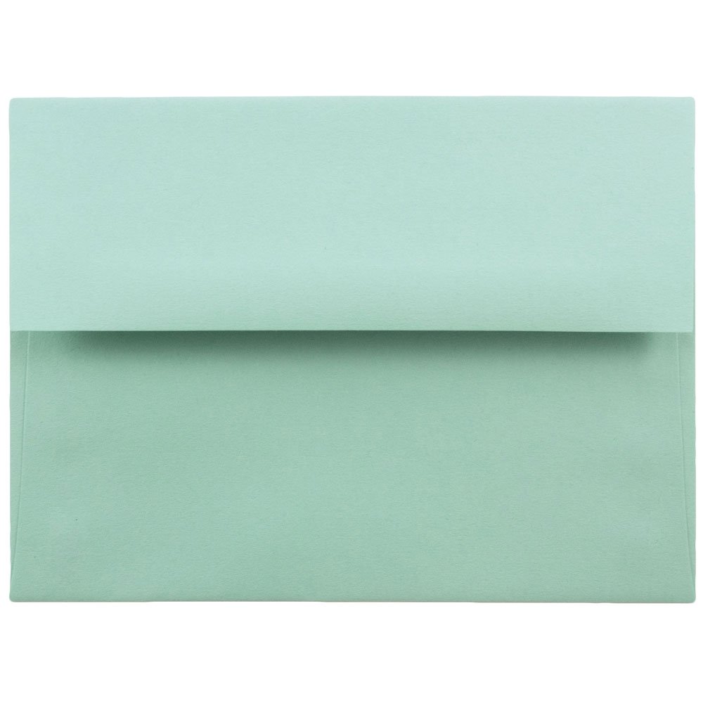 JAM PAPER A6 Premium Invitation Envelopes - 4 3/4 x 6 1/2 - Aqua Blue - 100/Pack