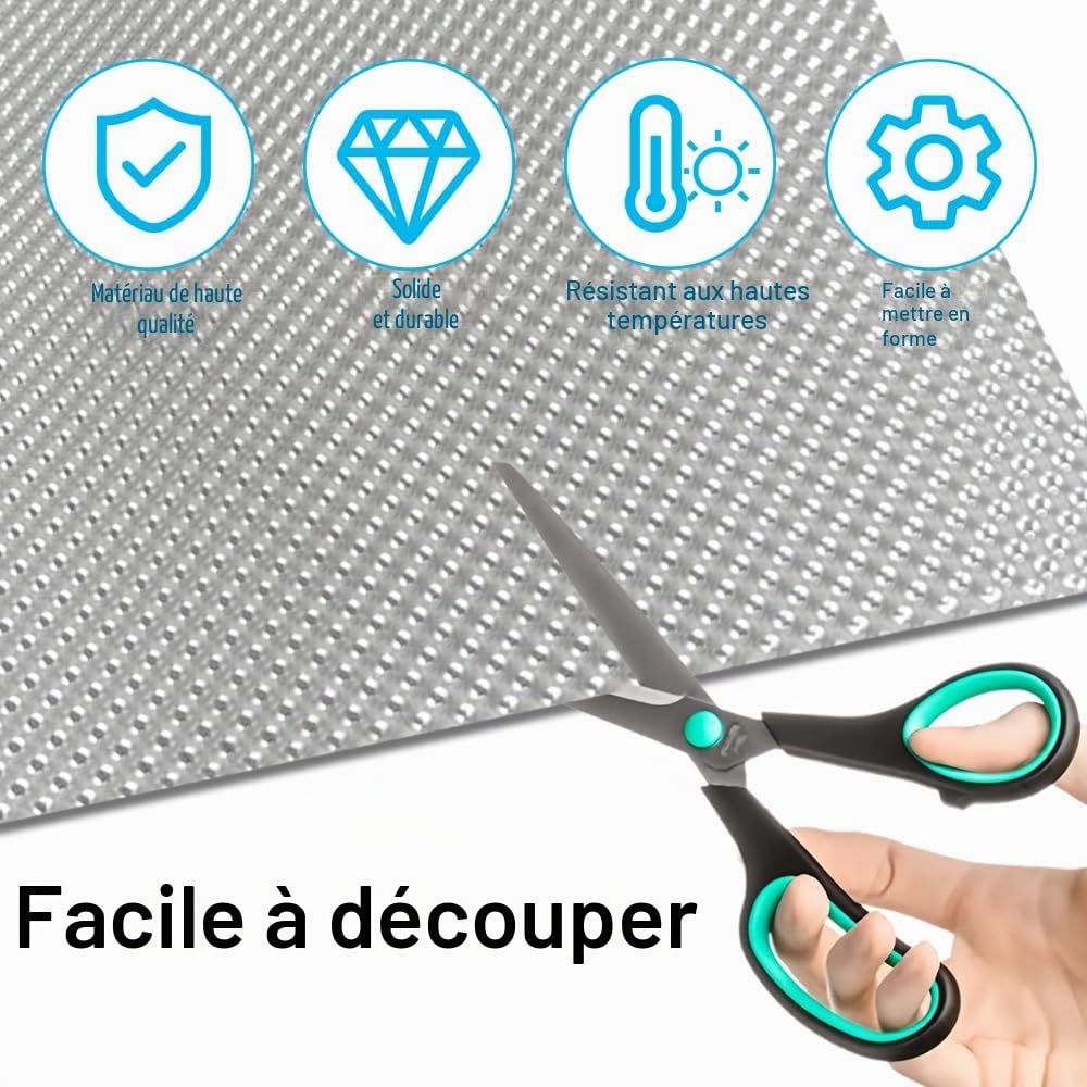 Golgner 100 cm x 30 cm Protection thermique en tôle d'aluminium embossée, plaque de protection thermique en aluminium pour véhicule, protection thermique aluminisée pour toits, fenêtres et tuyaux de