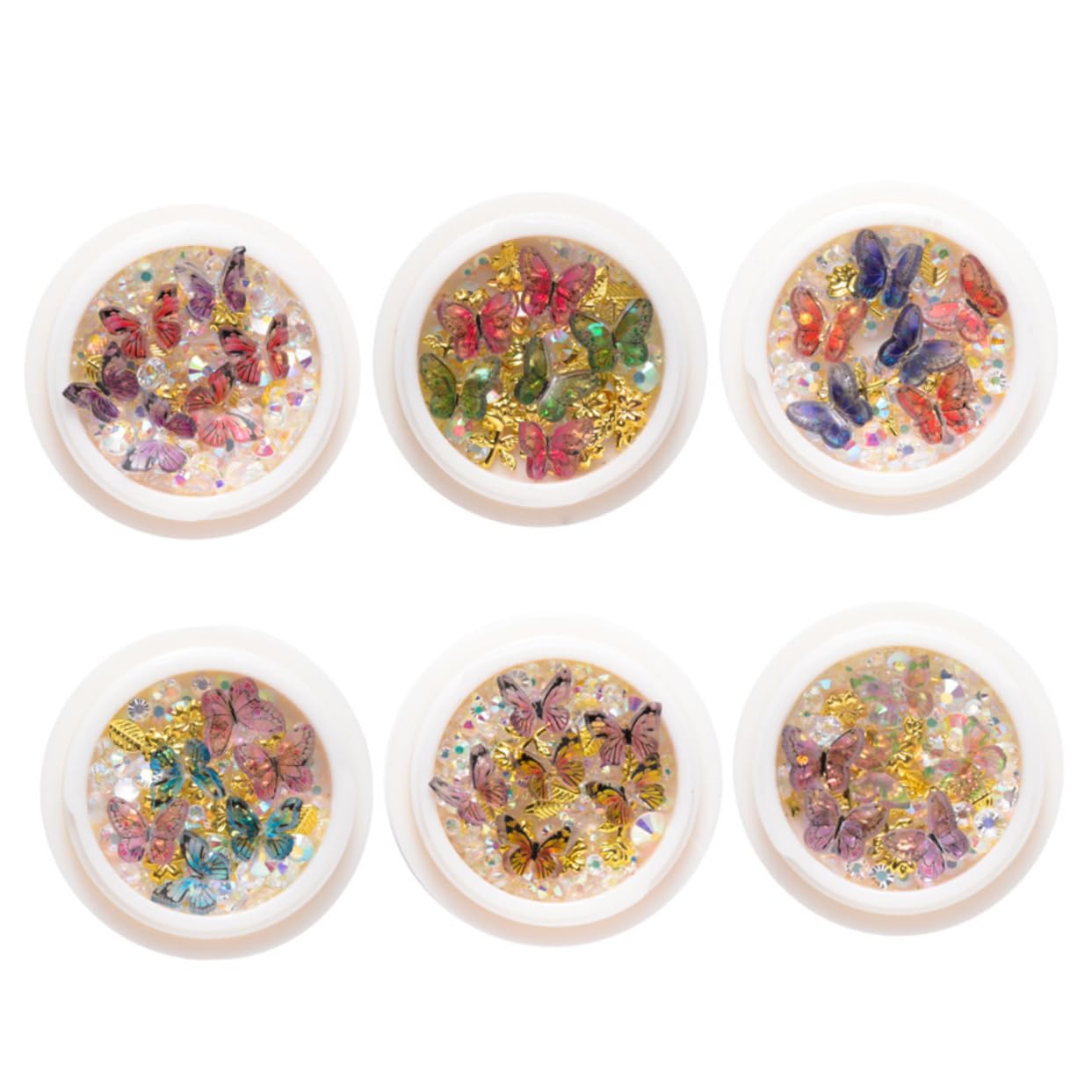 FRCOLOR Set De Boîtes De Charms Et Stickers Nail Art Avec Strass Et Rivets Pour Manucure Accessoires De Beauté Pour Décorations Élégantes Pour Naturels Et Artificiels