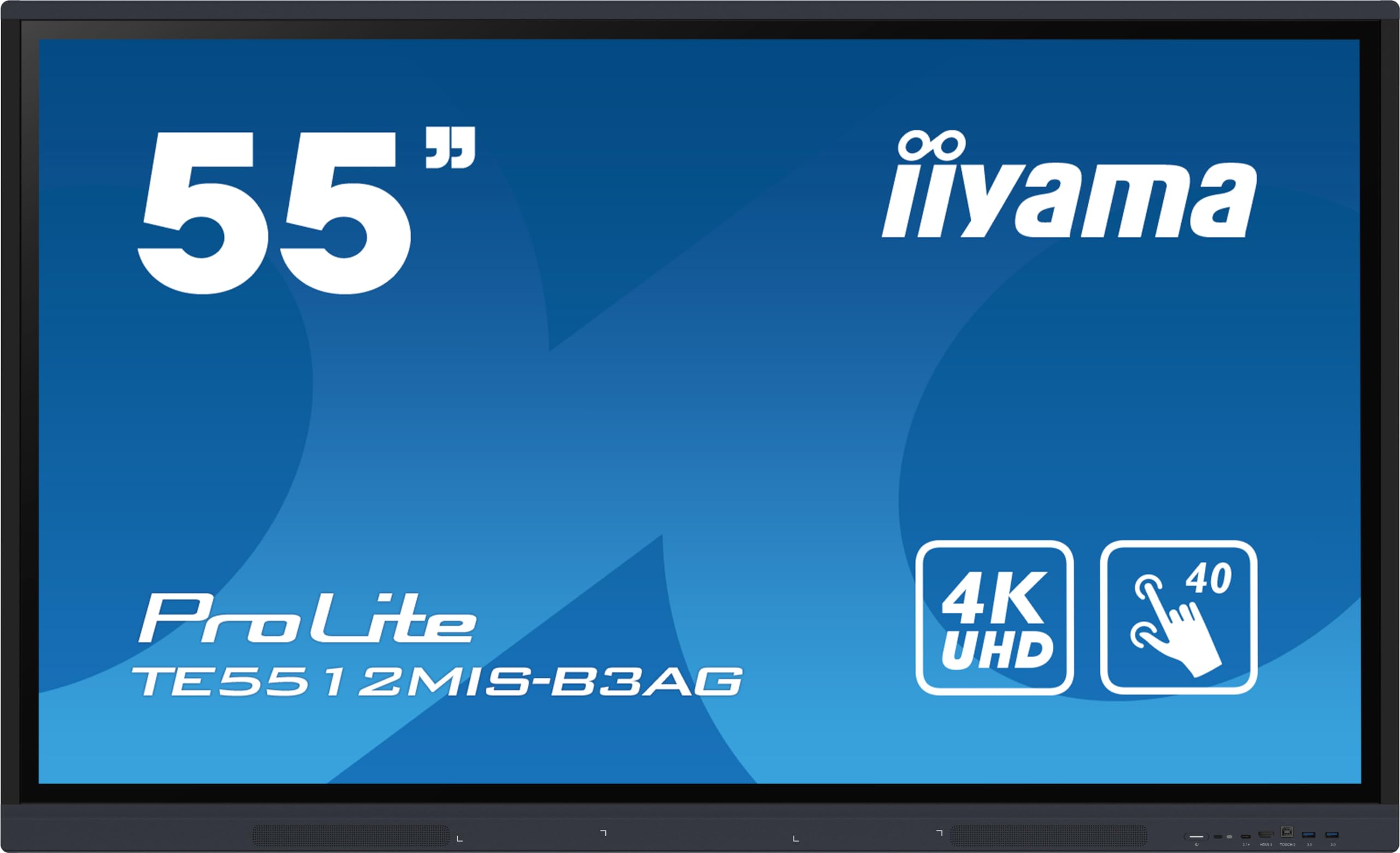 iiyama Prolite TE5512MIS-B3AG 138,8 cm 55" IPS LED grande formato display 4K UHD 40 punti touch PureTouch IR VGA HDMI USB-C USB3.2/2.0 RS-232c RJ45 HDMI-Out 7H slot OPS WiFi Android OS AntiGlare