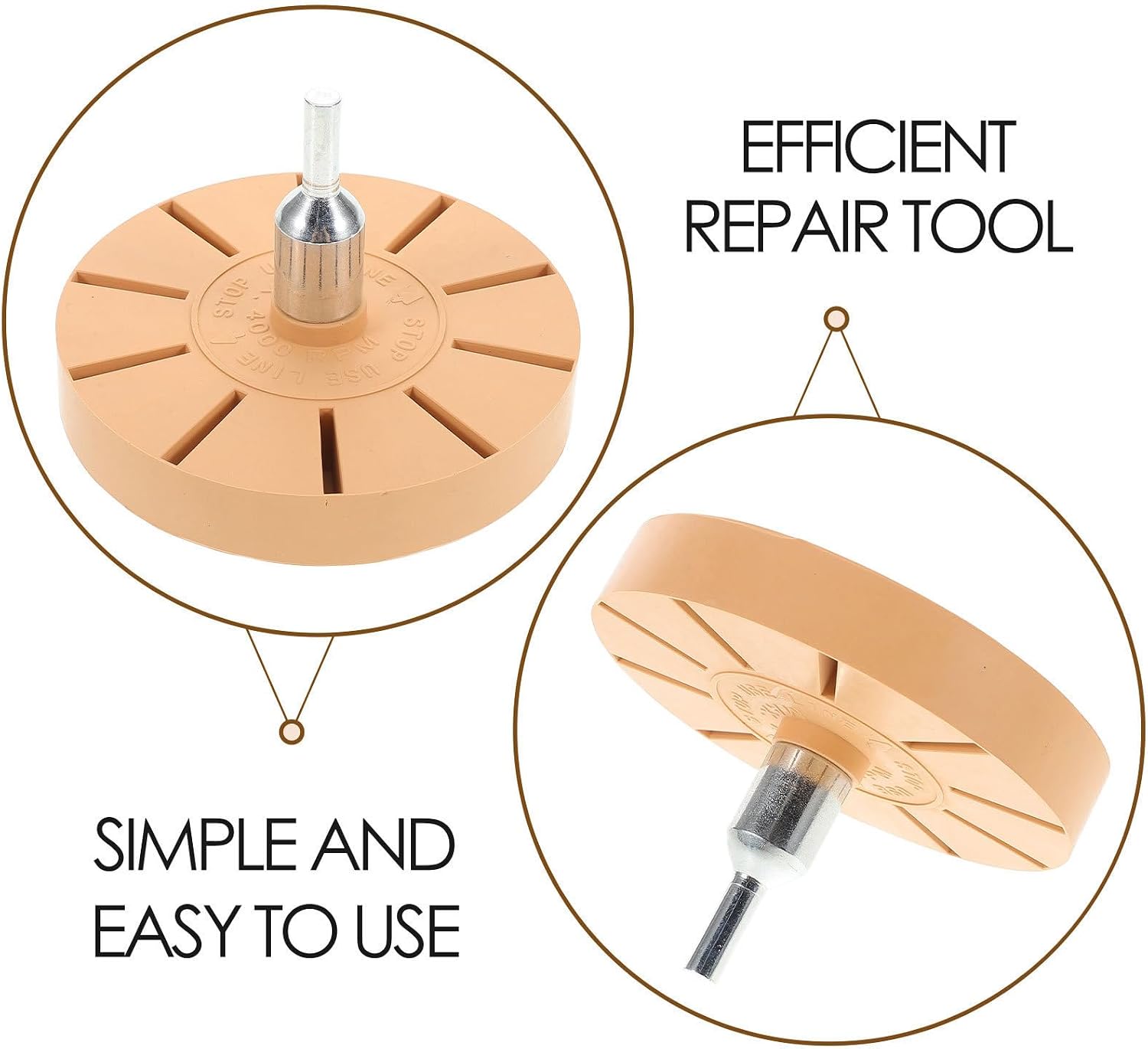 88mm Rubber Wheel Decal Remover Set with Holes for Glass