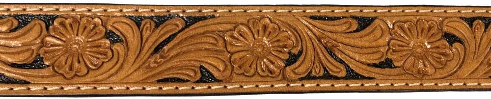 Twisted X Tan & Black Floral Tooled Leather Belt – XIBN-2 (40 – for 38” Waist) - Image 3