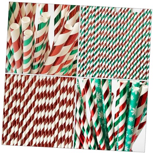 150 pitillos desechables de papel navideños biodegradables miniatura 4