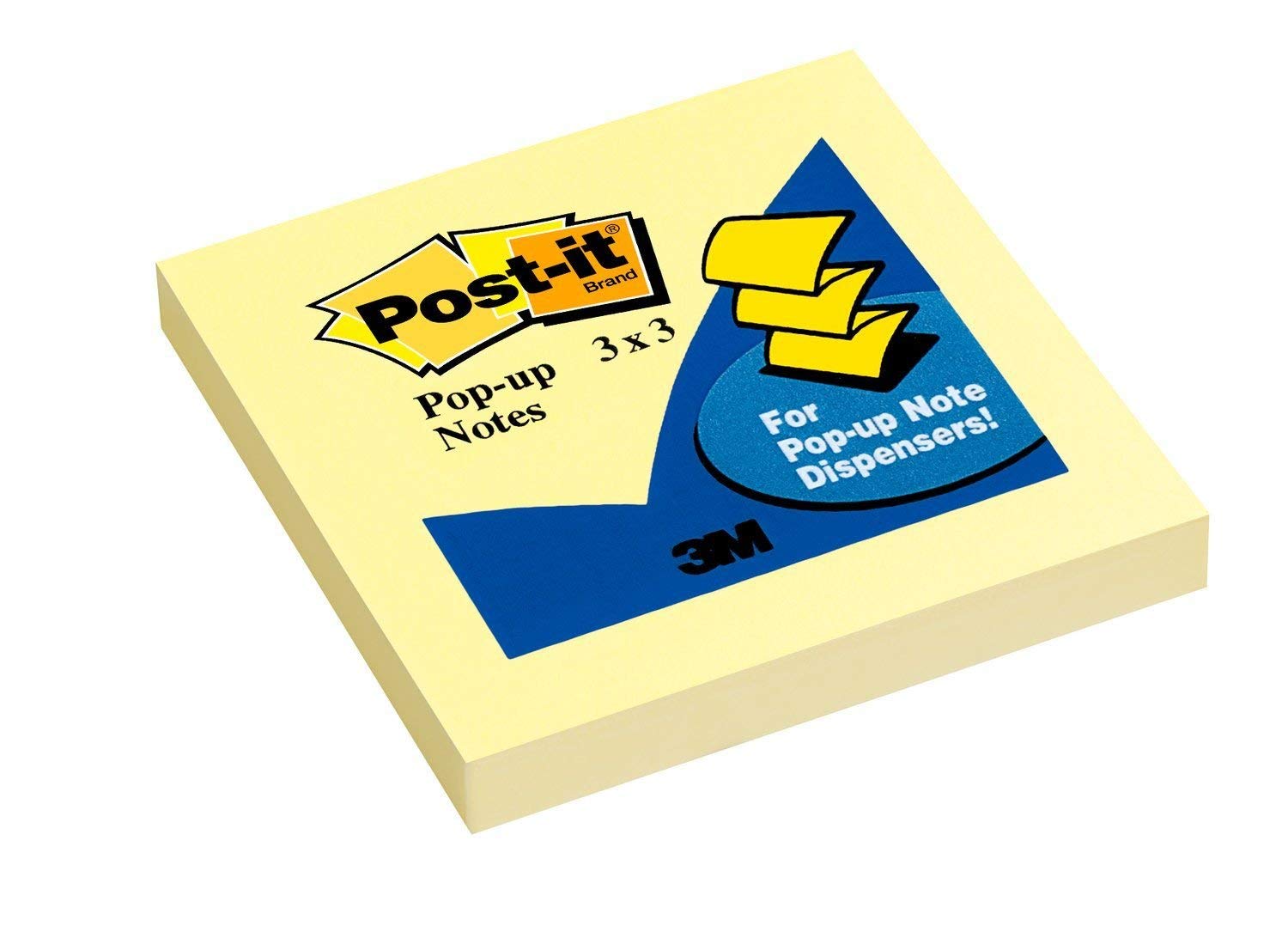 Post-it Notes Original Pads in kanariengelb, 3 x 3, 100/Pad, 12 Pads/Pack