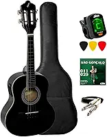 Kit Cavaco Giannini Eletroacústico Cs14 Ep BK Cabo Capa Palheta