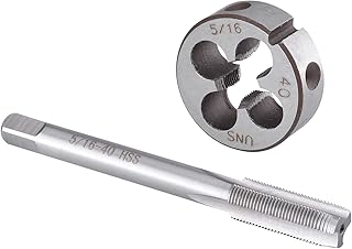 5/16"-40 UNS Tap and Die Set Right Hand, 5/16 x 40 UNS Machine Thread Tap and Round Die