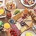Xergur Bamboo Cheese Board Set - Charcuterie Boards and Serving Meat Platter, Cheese Tray with 4 Stainless Steel Cheese Knives Cutting Board Platter, Ideal for Halloween, Wedding, Christmas Gifts
