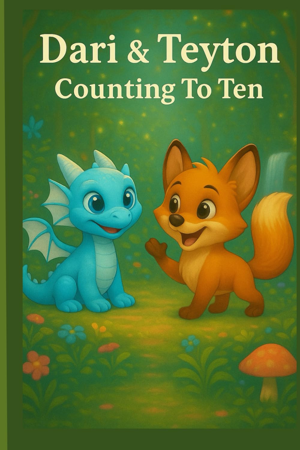 Dari & Teyton's Counting Adventure: Meet Dari, A Shimmering Dragon, and Teyton, a Clever Orange Fox. They are Best Friends, ready to explore the wonders of there enchanted home! 27 pages