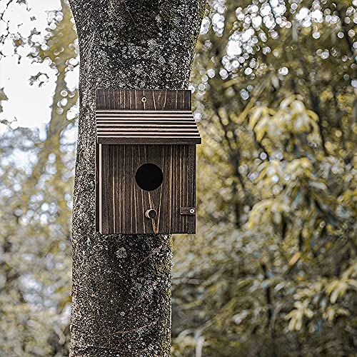 Natureylwl Wooden Bird House Wood Bird House For Outside With Pole For Finch, Bluebird, Cardinals, Hanging Birdhouse Garden Country Cottages #TOP6