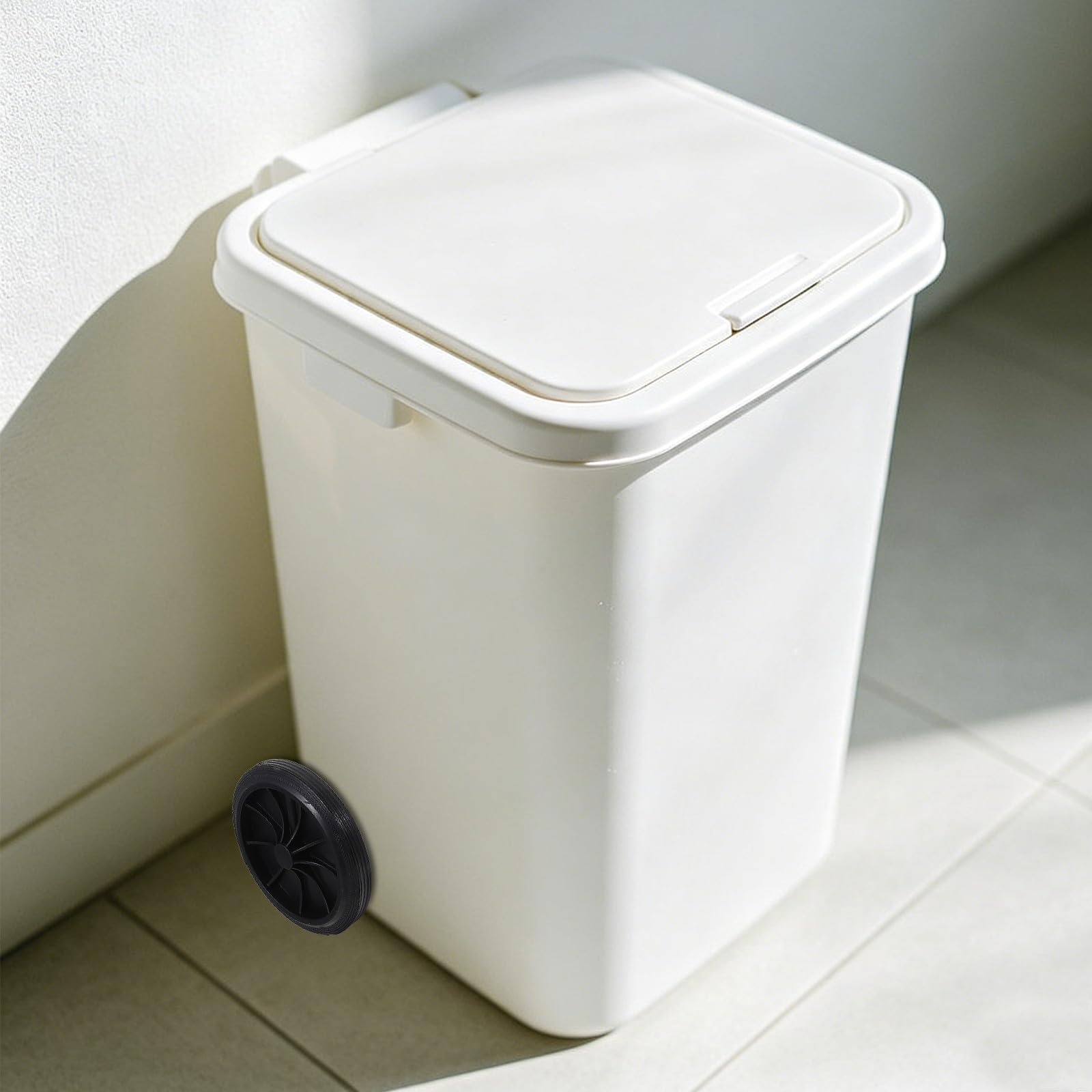 1 zestaw kół i osi do kosza na śmieci, gumowe koła do kosza na śmieci o pojemności 21 63 galonów, wytrzymałe gumowe opony pojemników recyklingu na zewnątrz, części wózków