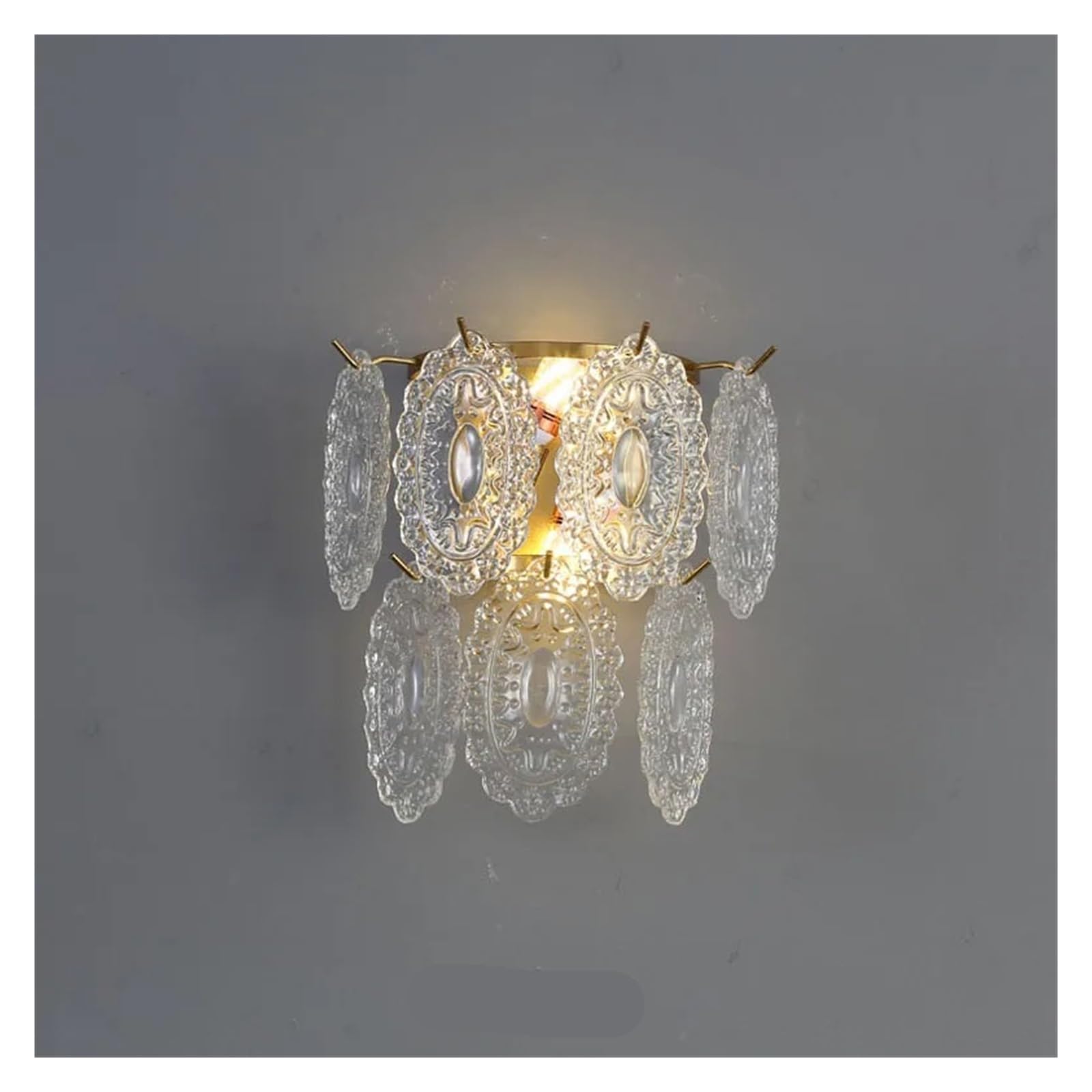 IvyLoutish Light Luxury Bedroom Bedside Wall Lamp Postmodern Crystal Glass Living Room Background Aisle Corridor Fixture,Modern