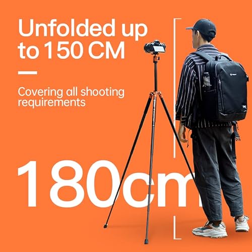 Fotopro X-Aircross 2 5-Section Carbon Fiber Tripod With Fph-42Q Ball Head, Flame Orange #TOP6