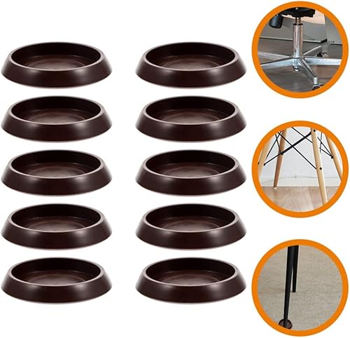 Miniatura 7 de Cabilock 10 piezas de tapetes fijos para sillas protectores de pies de silla compactos tapones de rueda resistentes para el hogar, tapones para sofá