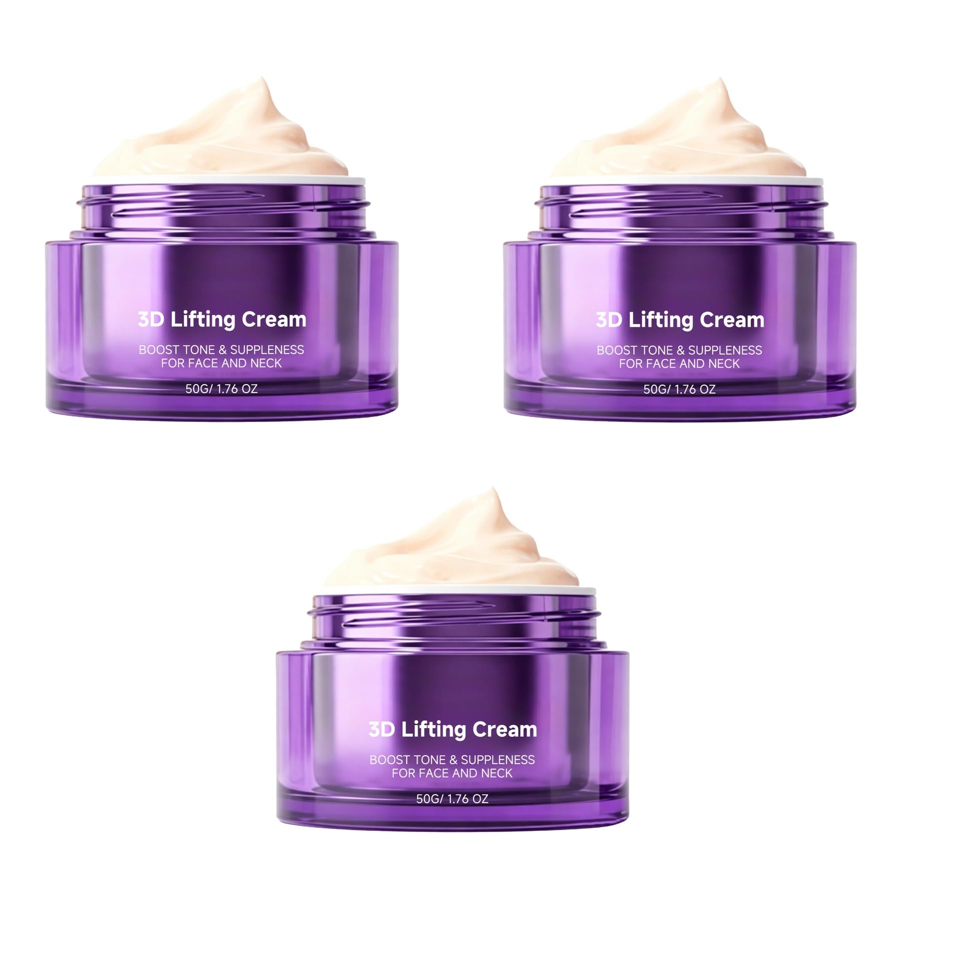 Crema Lifting e Rassodante 3D da 50 g (Viso e Collo) – Effetto rimpolpante, elasticizzante, anti-cedimento e antirughe