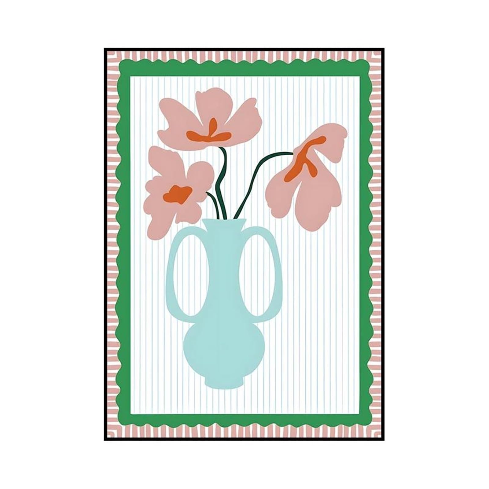 Affiche Botanique Vintage pour Salon : Peinture Floral Nature Morte sur Toile Élégante 30x45cm