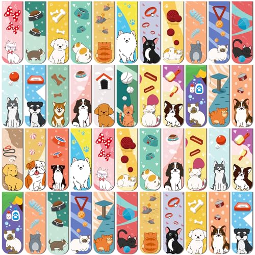 Cat and Dog Magnetic Bookmarks