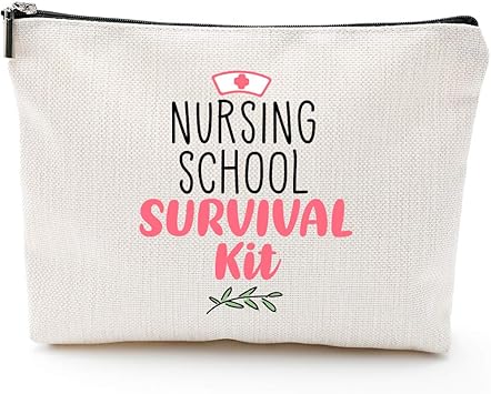 Nursing School Survival Kit-Nurse Gifts,Nursing Student Gifts for Women,Nurse Practitioner Gifts,Best Nurse Ever, Waterproof Cosmetic Bag