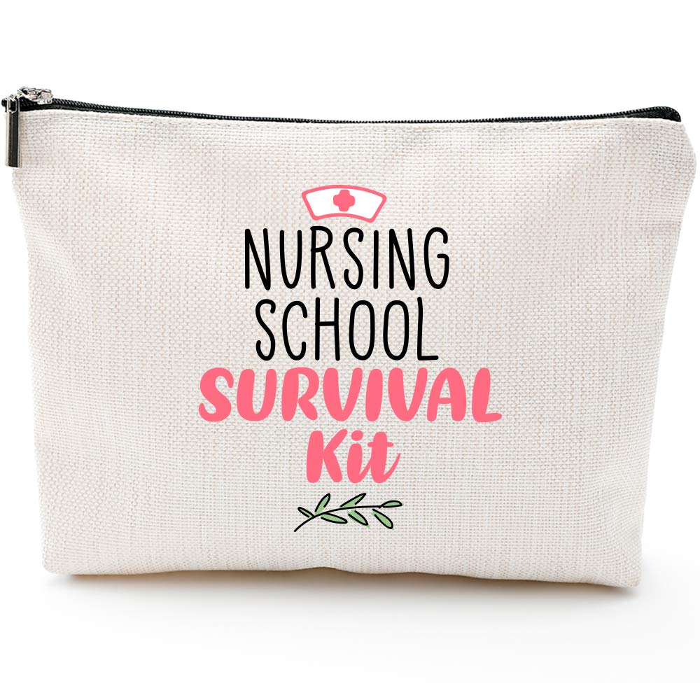 Nursing Survival Kit-Nurse Gifts,Nursing Student Gifts for Women,Nurse Practitioner Gifts,Best Nurse Ever, Waterproof Cosmetic Bag