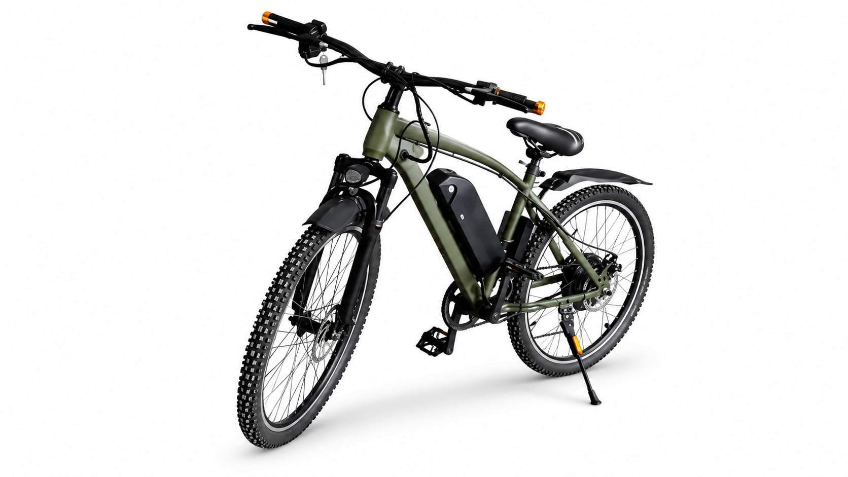 MTNS.ev Garud | Electric Cycle | 250W 36V BLDC Motor | 6Ah Lithium Battery | 22 km Range | 80 Kg Load | 27" Tyre | Green-image-26
