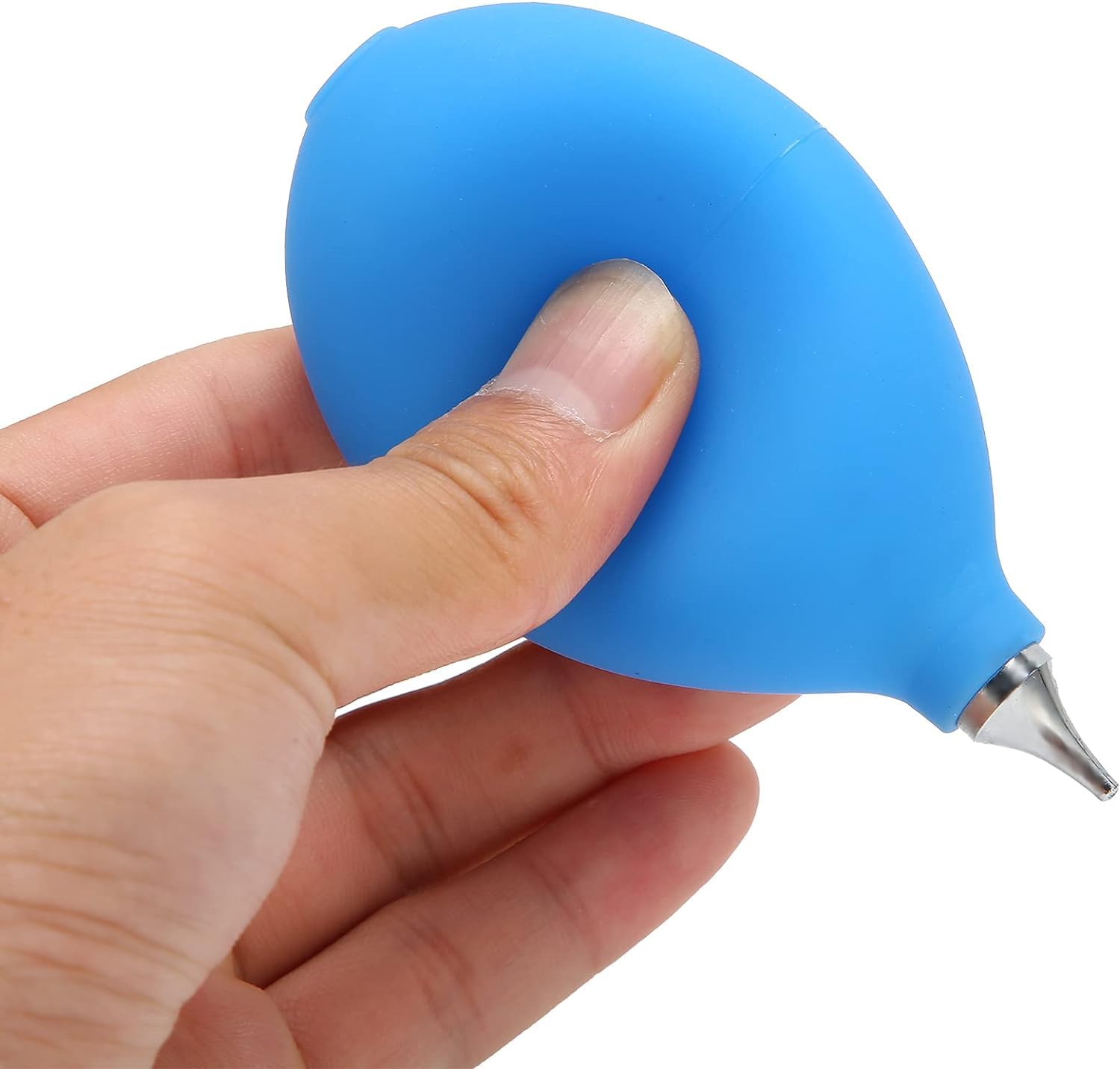 1Pc Blue Air Blower Dust Blaster, Squeeze Ball Pump Duster for Hearing Aids, Hearing Aids Air Blower Dust Cleaner Silicone Maintenance Cleaning Ball Pump Duster, Hearing Aids and Accessories