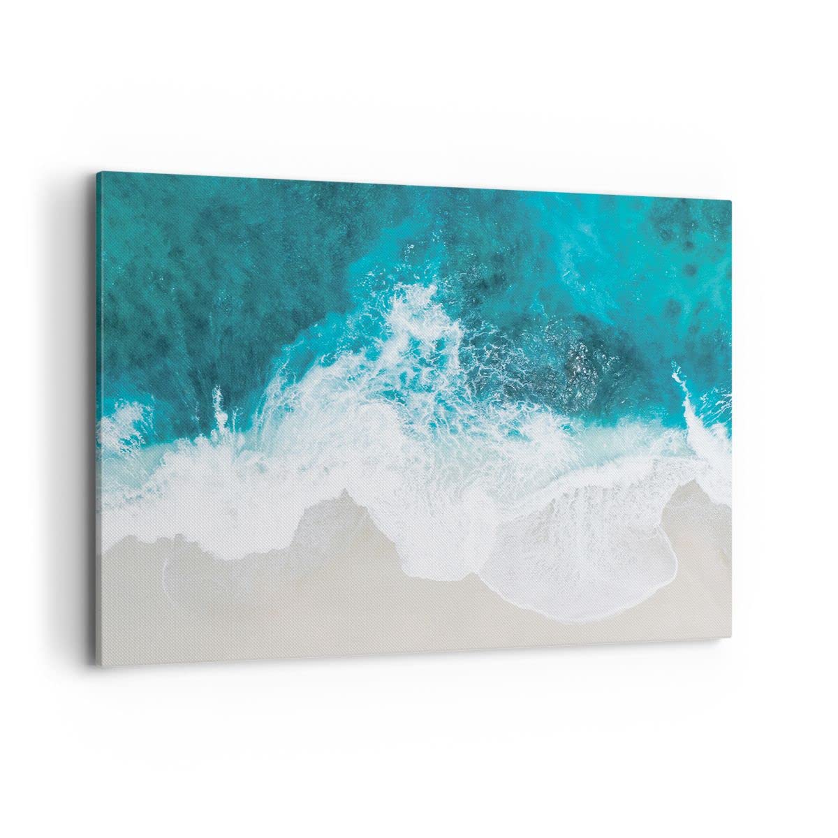 ARTTOR Bilder auf Leinwand 120x80cm Wandbild Landschaften Maritim - 4686 | Luftfahrt Fotografie Strand Groß XXL Wanddekoration Wohnzimmer Schlafzimmer Wanddeko Wand Kunstdruck Wandkunst ARTTOR