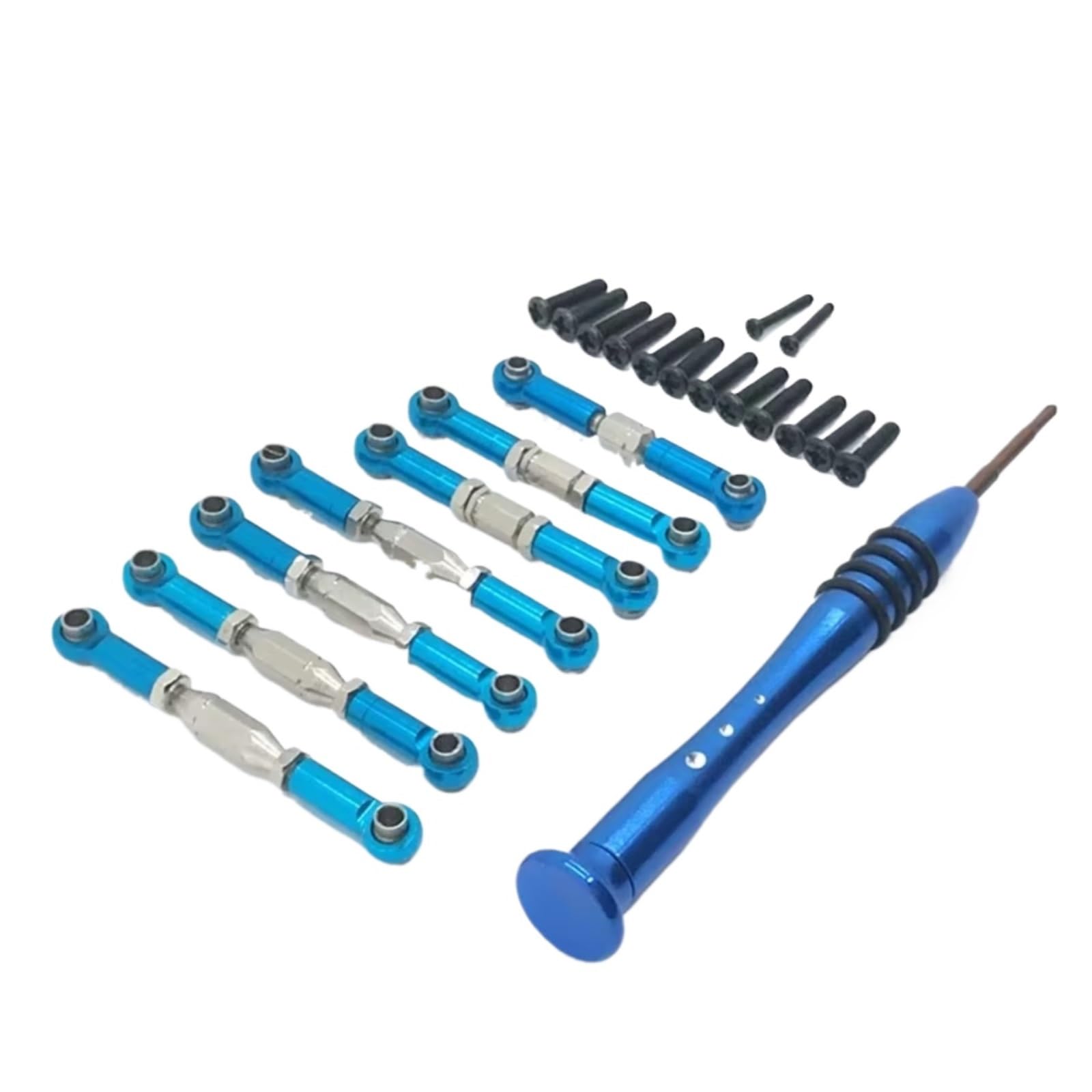 Rc Special Connecting Rod for Wltoys 144001 124016 124017 124018 124019 144001 Metal Connecting Rod Blue Rc Car Tracked Vehicle Parts and Accessories Replacement Use