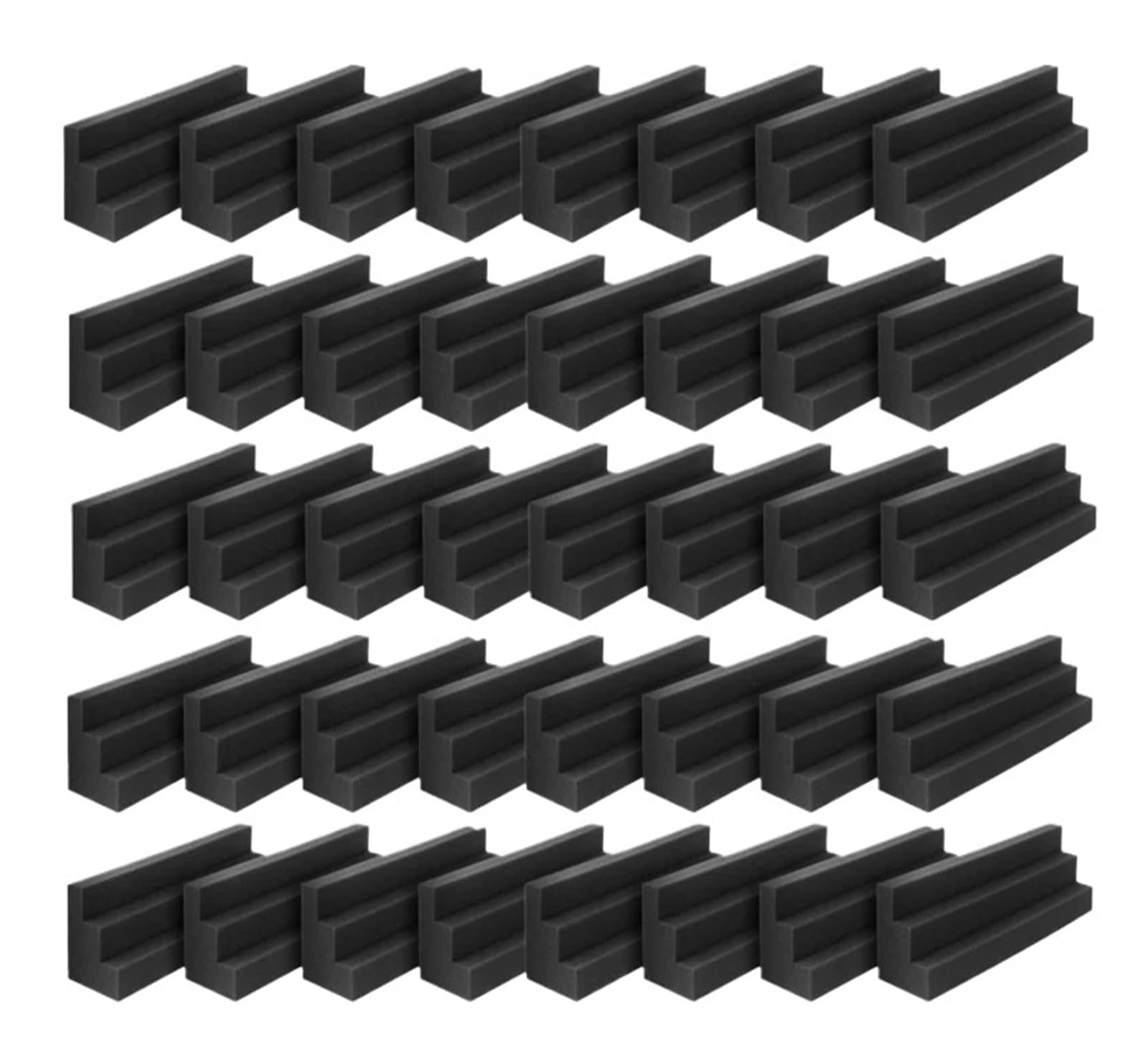 Pannelli in Schiuma Acustica Pannelli fonoassorbenti in schiuma fonoisolante 12" x 3" in fonoassorbente, confezione da 24/48(48 Pack)