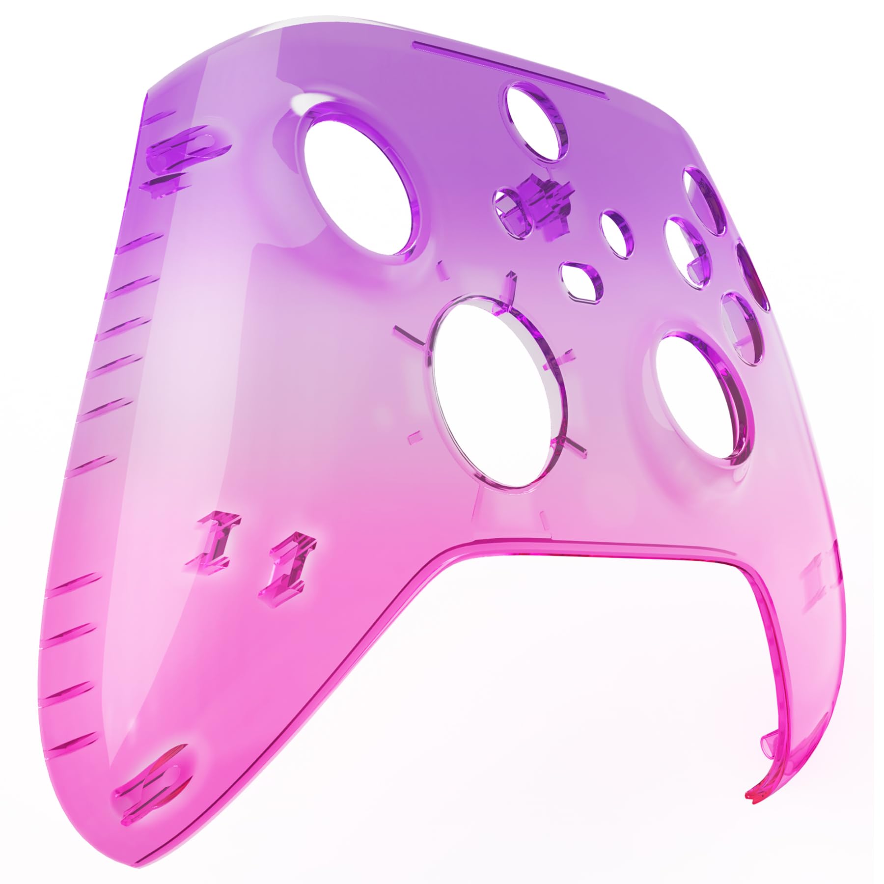 eXtremeRate Cover Ricambio per Xbox Series X S Joystick,Custodia Scocca Frontale Case DIY per Xbox Series X S Controller Model 1914-Sfumato Viola Rosa