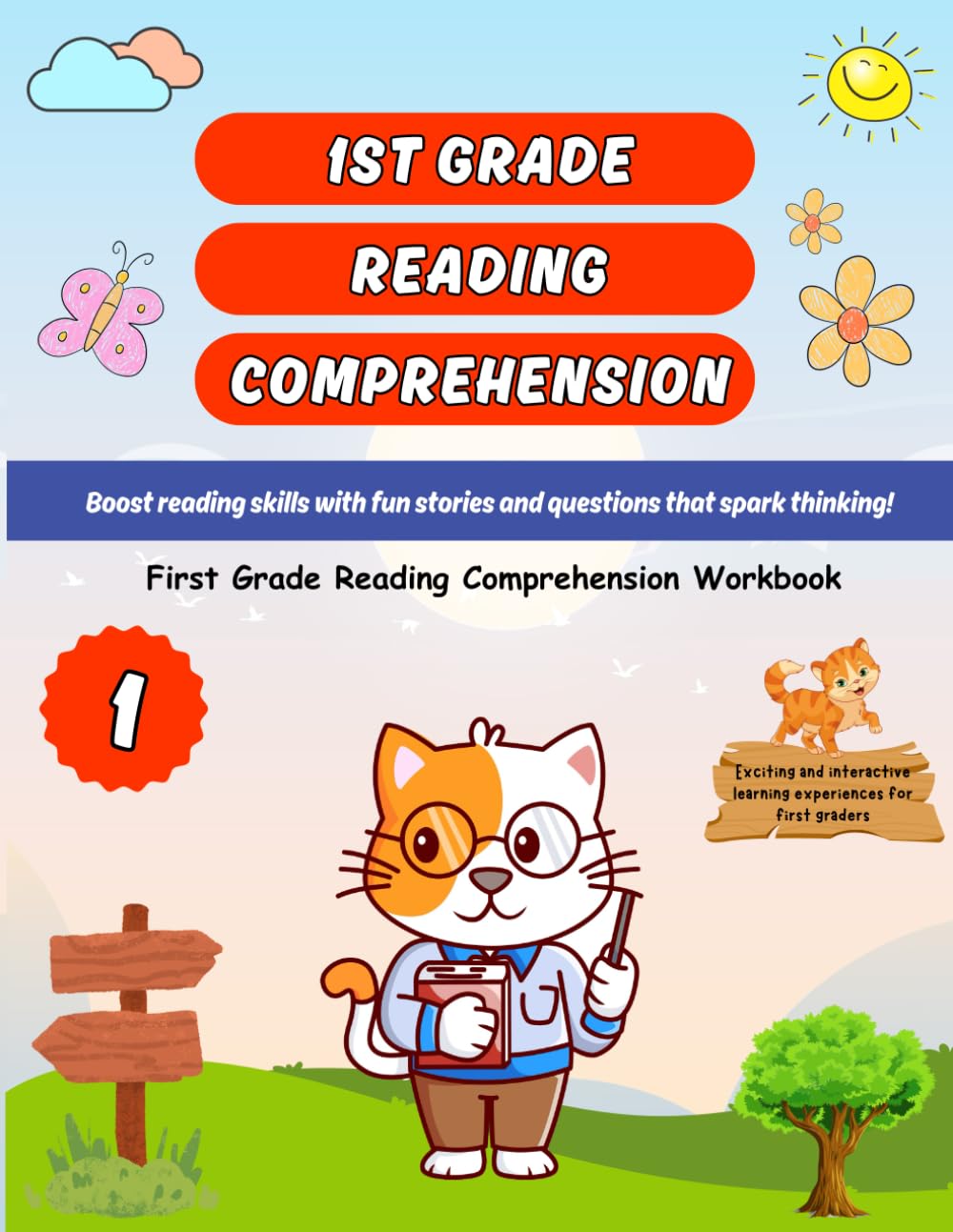 1st Grade Reading Comprehension Workbook: Fun and Educational Activity Book for Grade 1 | For Girls and Boys Ages 6-7