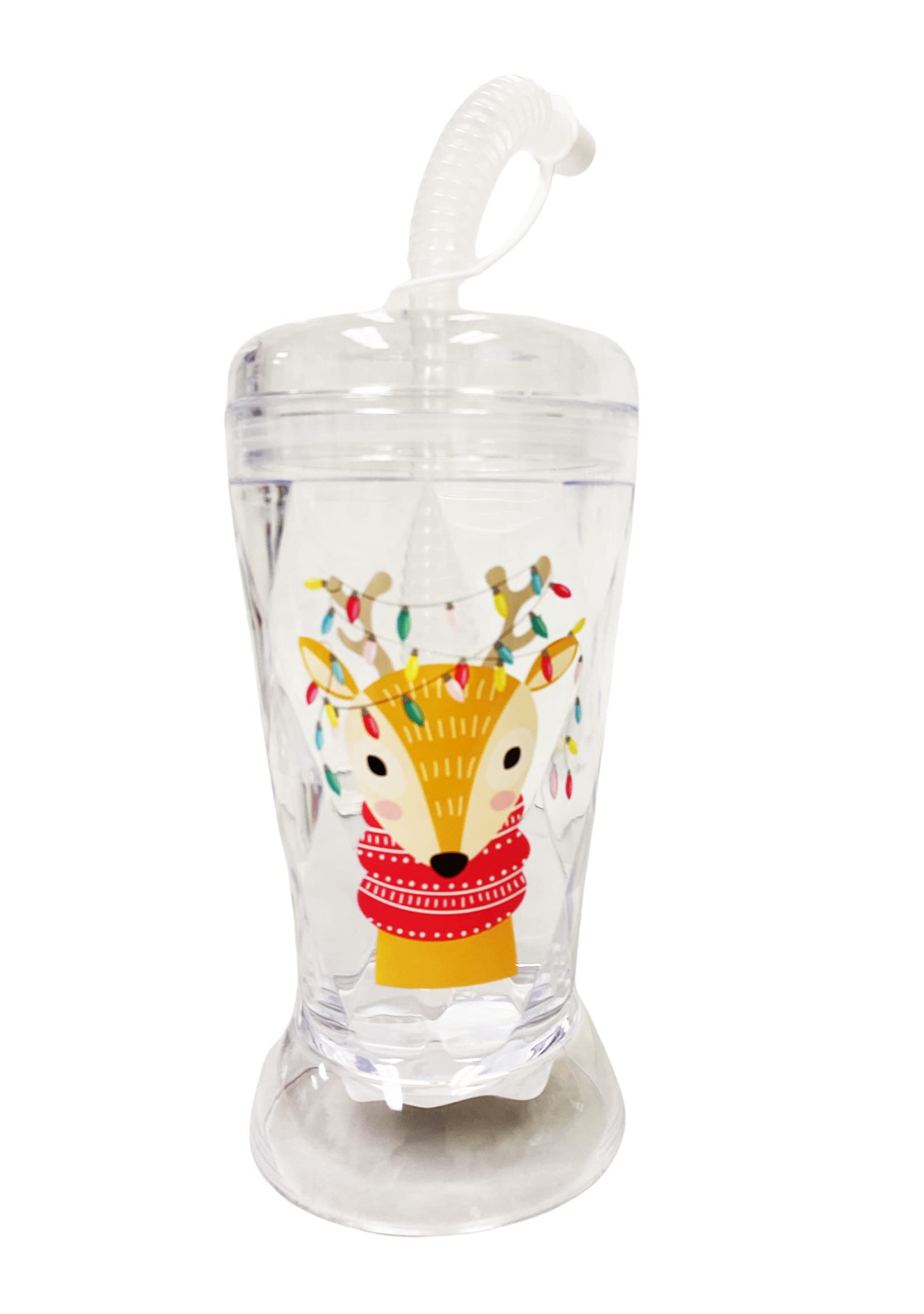 Amazon.com | Set of 3 Christmas Holiday Themed Acrylic Plastic Tumbler with  Lids and straws (Gnome, Reindeer and bear Design): Tumblers & Water Glasses