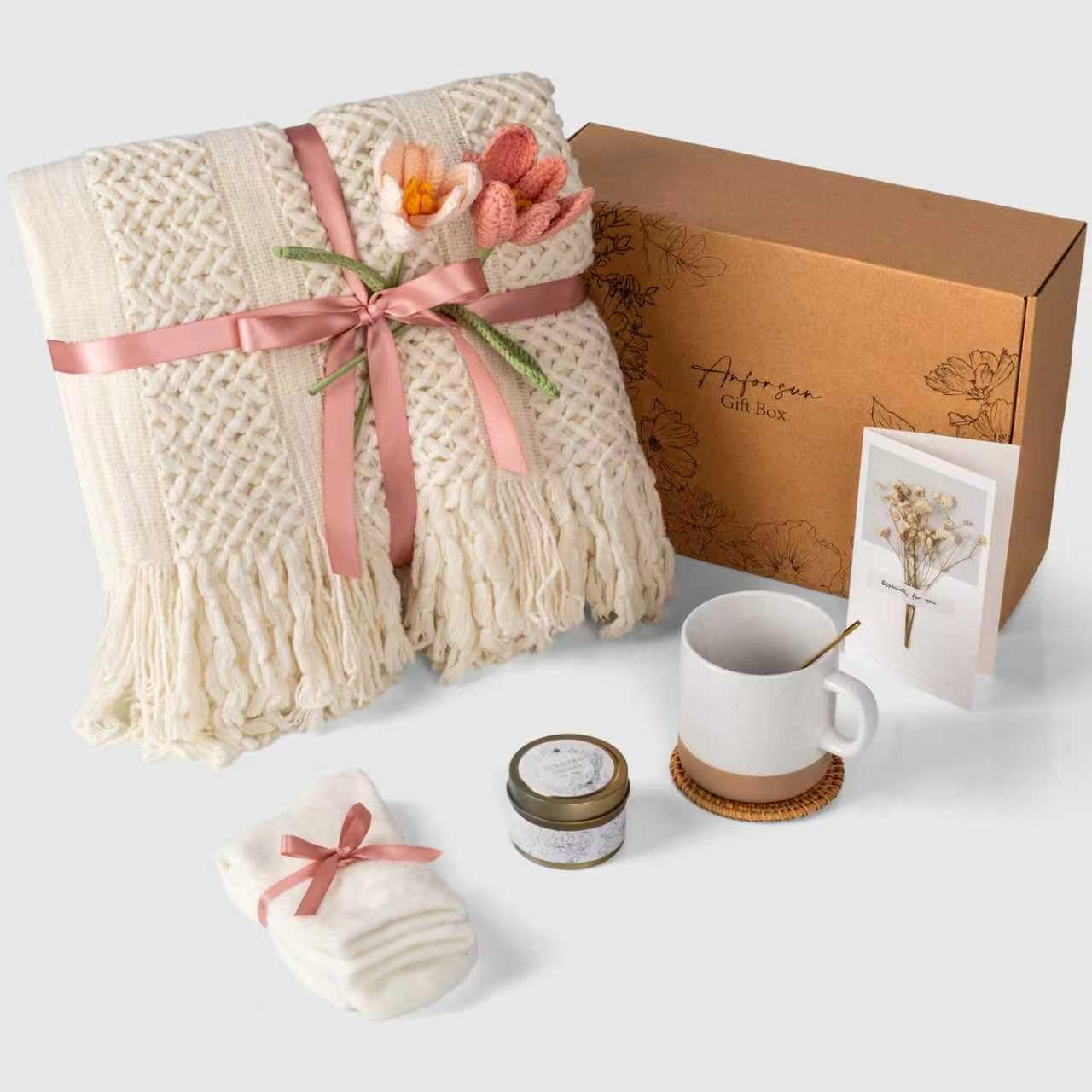 Gift Baskets for Women, Birthday Gifts for Women, Self Care Gift Baskets Care Package, Thank You, Get Well, Sympathy Inspirational Friendship Gifts for Mom, Grandma, Sister,Friends, Girls