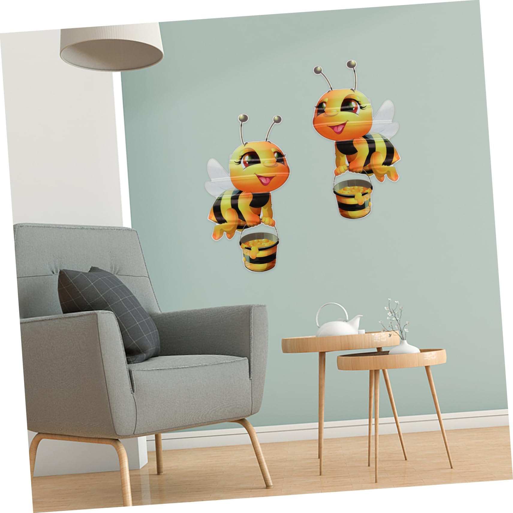 Hemobllo 10piezas Pegatinas De Pared De Insectos De Dibujos Animados De Decoración Para Habitaciones Infantiles Calcomanías Removibles De Abejas Para Decoración Creativa De Hogares y