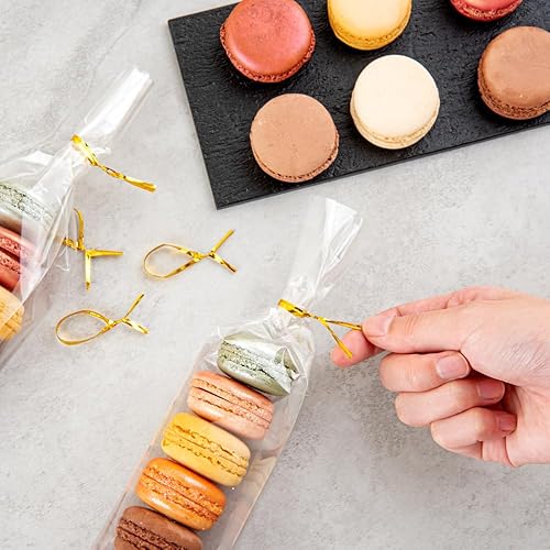 Miniatura 5 de Restaurantware Bag Tek - Lazos giratorios de 4 pulgadas para bolsas de golosinas, 500 lazos duraderos para bolsas de café, flexibles, alambre de