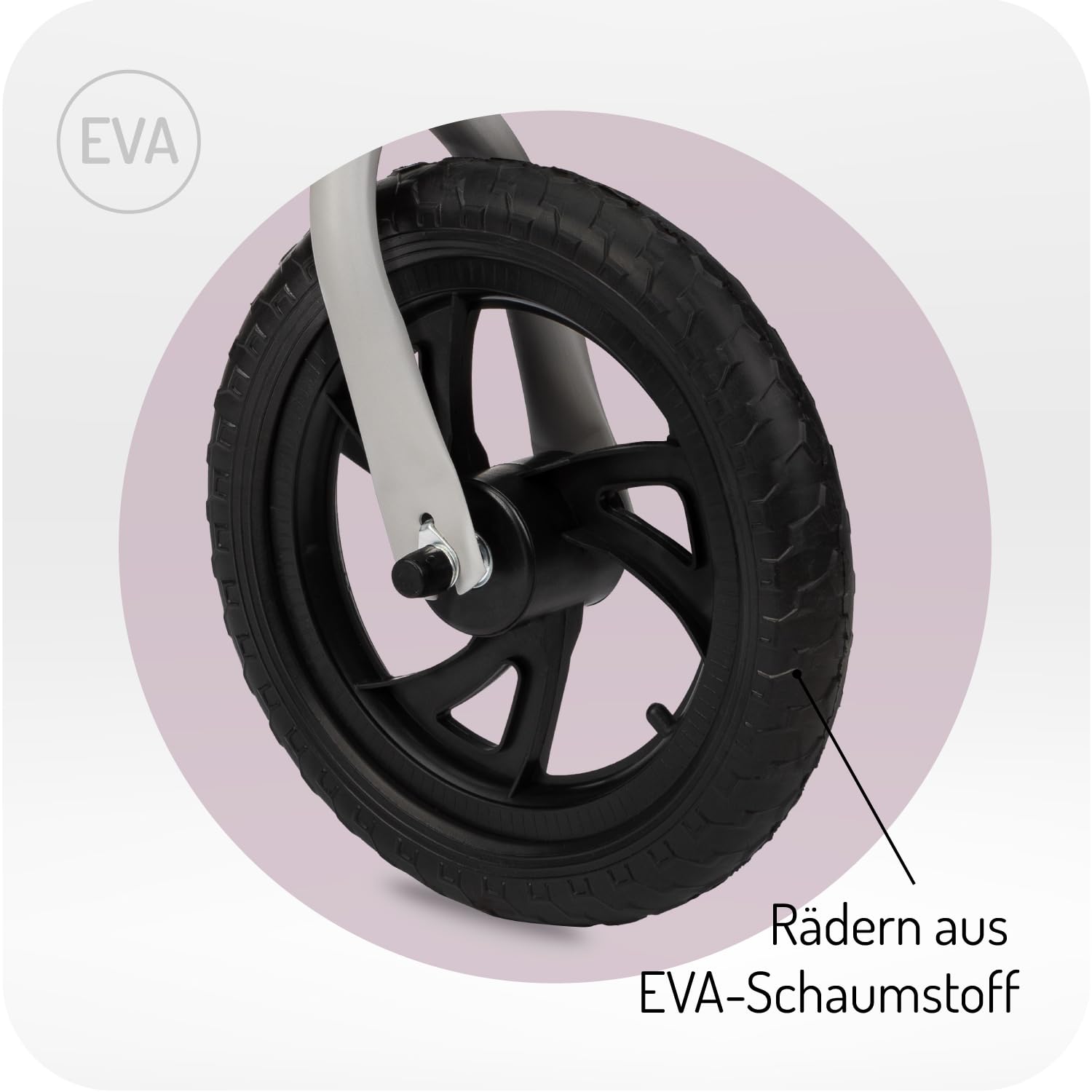 MoMi BREKI Kinderlaufrad für Mädchen und Jungen ab 3 Jahren (max. Körpergewicht 25 kg), Stabiler, Leichter Metallrahmen 3 kg, regulierbare Sattelhöhe mit Quick Release, pannensichere Eva-Räder
