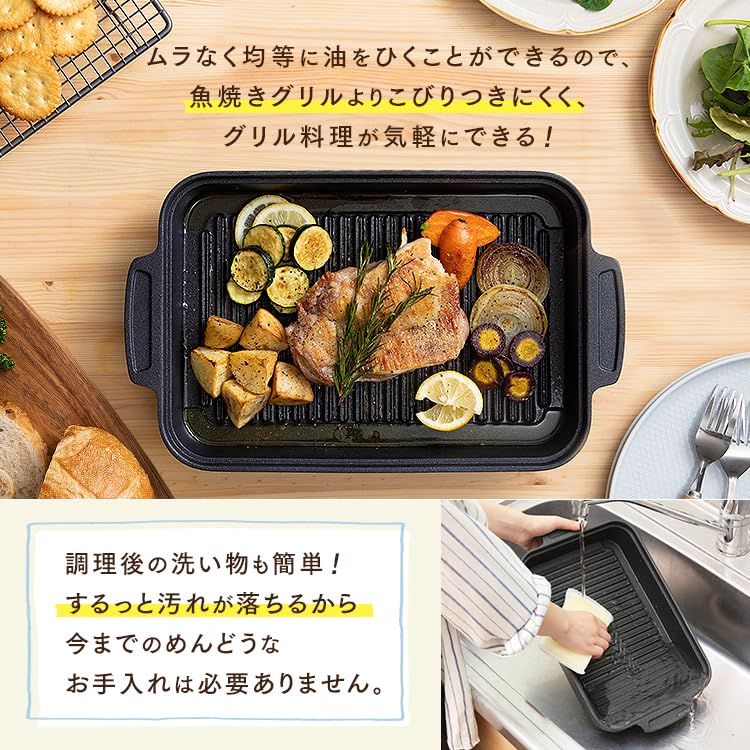 Amazon｜グリルパン スキレット蓋 付き スクエア 四角 四角い
