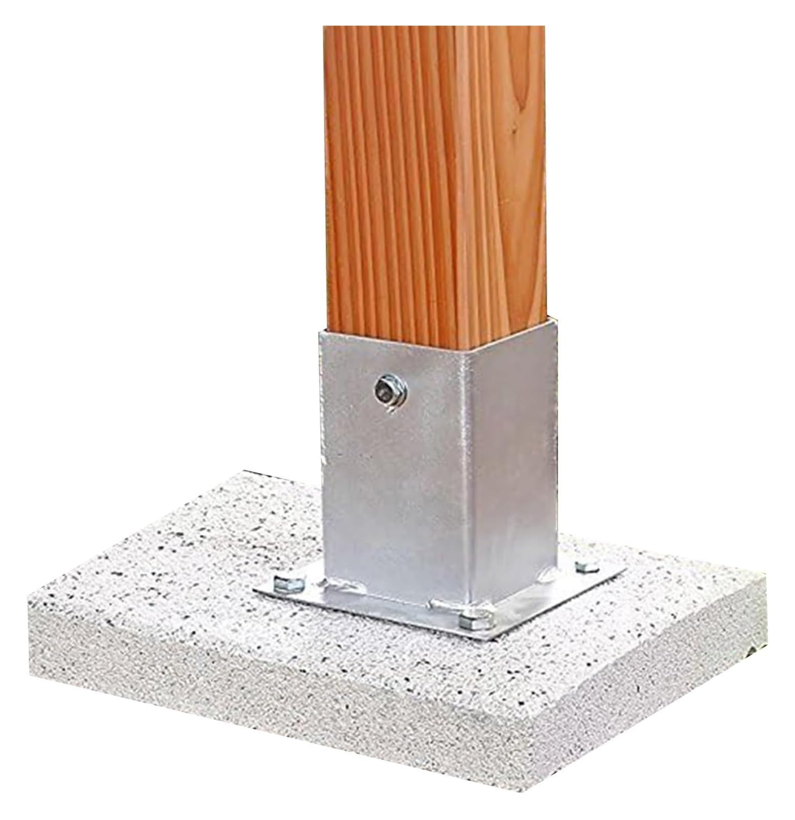Podstawa słupka kwadratowego ze stali nierdzewnej | Wiele rozmiarów, 1/2/4 szt.: do skrzynki pocztowej na ogrodzeniu tarasowym Pergola(130x130 Mm(5x5 In),1 Pcs)