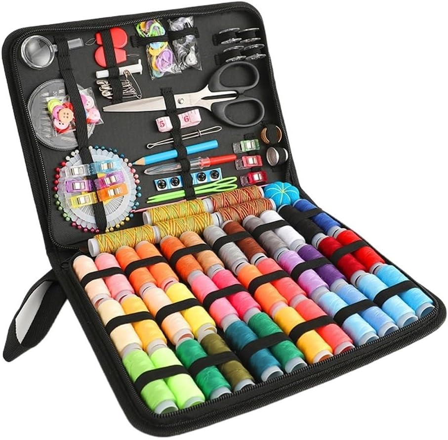 ASWRTYJO DIY Cotton Sewing Kit Portable Sewing Tool Set Household Sewing Box