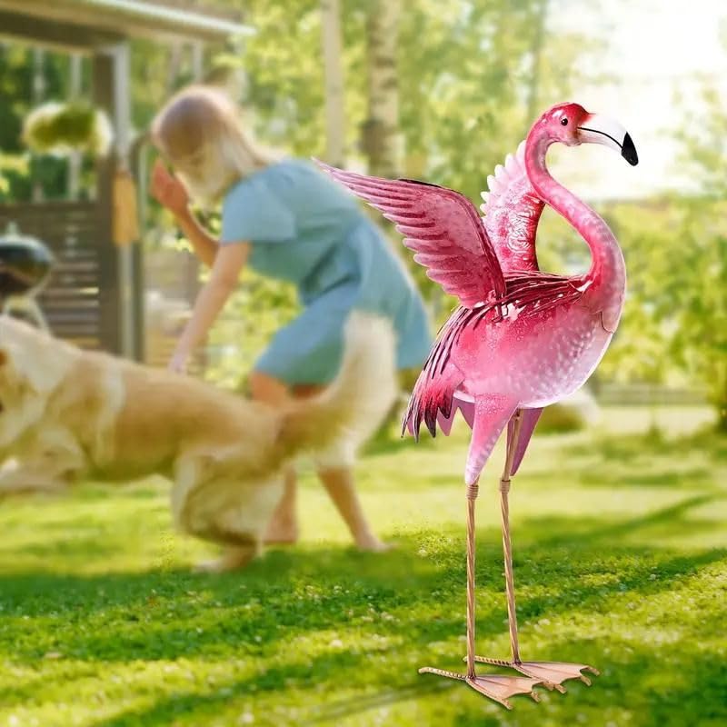 Amazon.co.jp: ガーデンオーナメント 置物 オブジェ フラミンゴ 動物