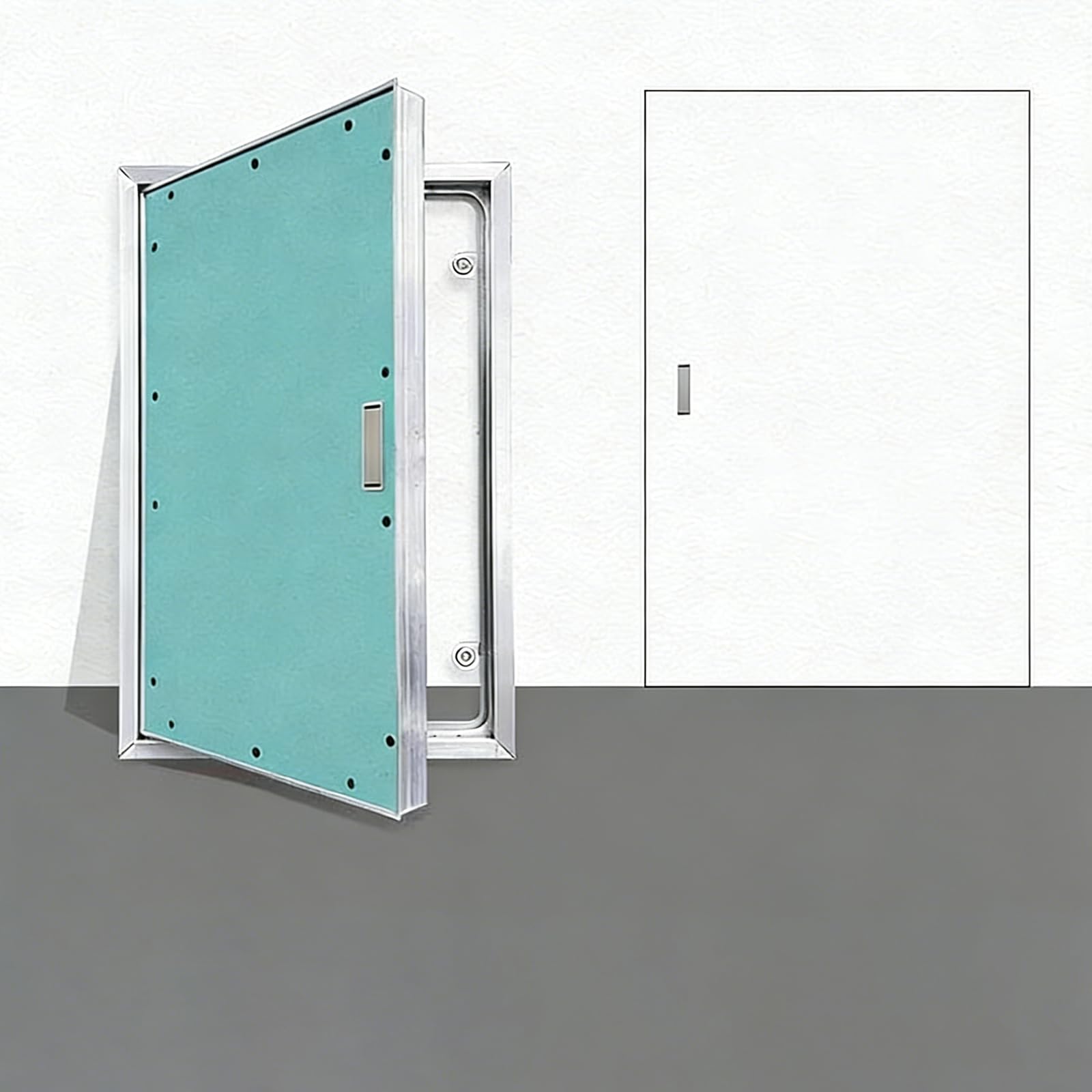 Acceso a fontanería y HVAC sin romper pladur con panel de aluminio