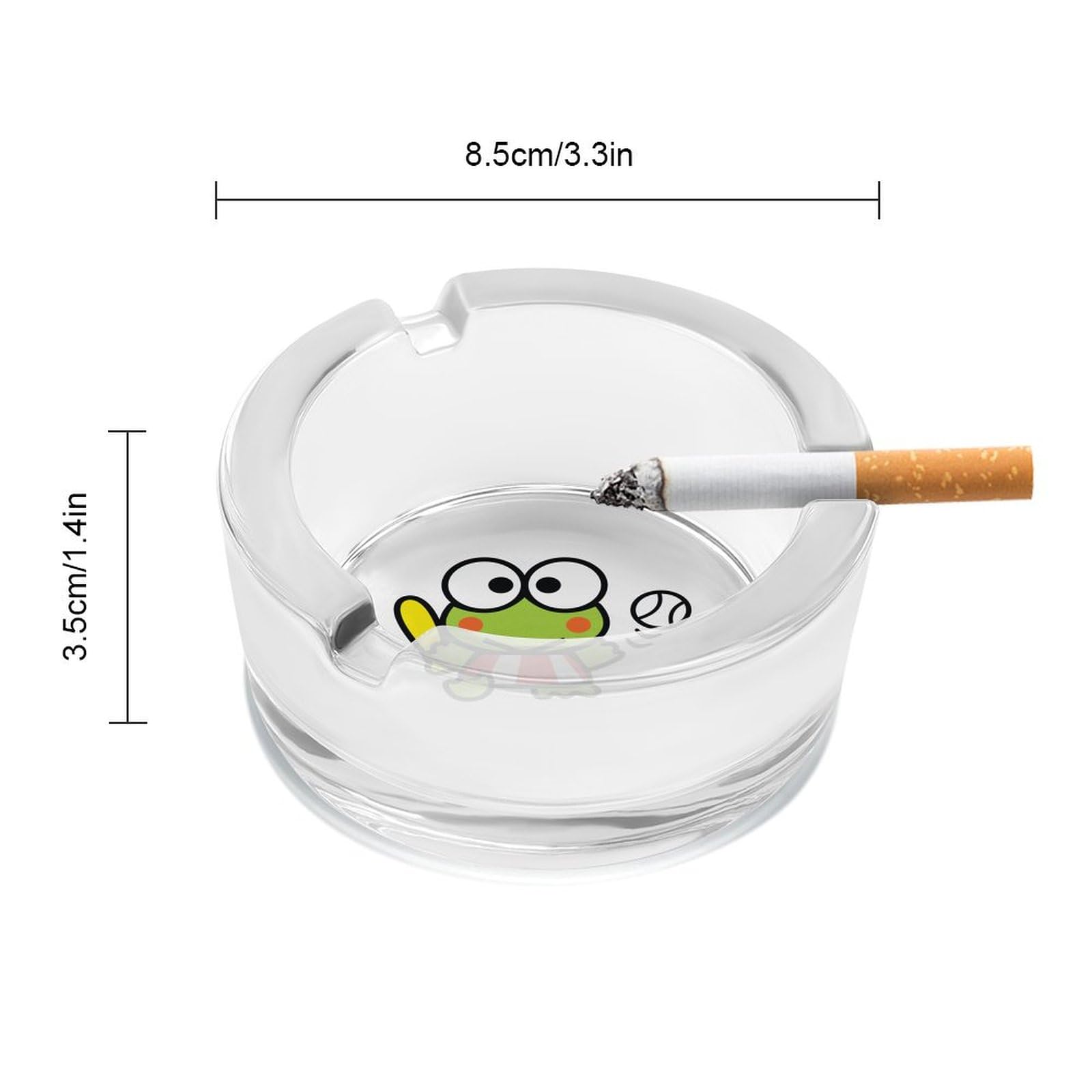 Amazon.co.jp: 灰皿 けろけろけろっぴ ガラス 卓上灰皿 アシュトレイ