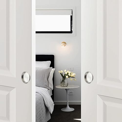 Miniatura 6 de Ravinte Paquete de 4 tiradores de dedo para puerta de armario de 2-18 pulgadas, accesorios para puerta corrediza de armario, fácil instalación a