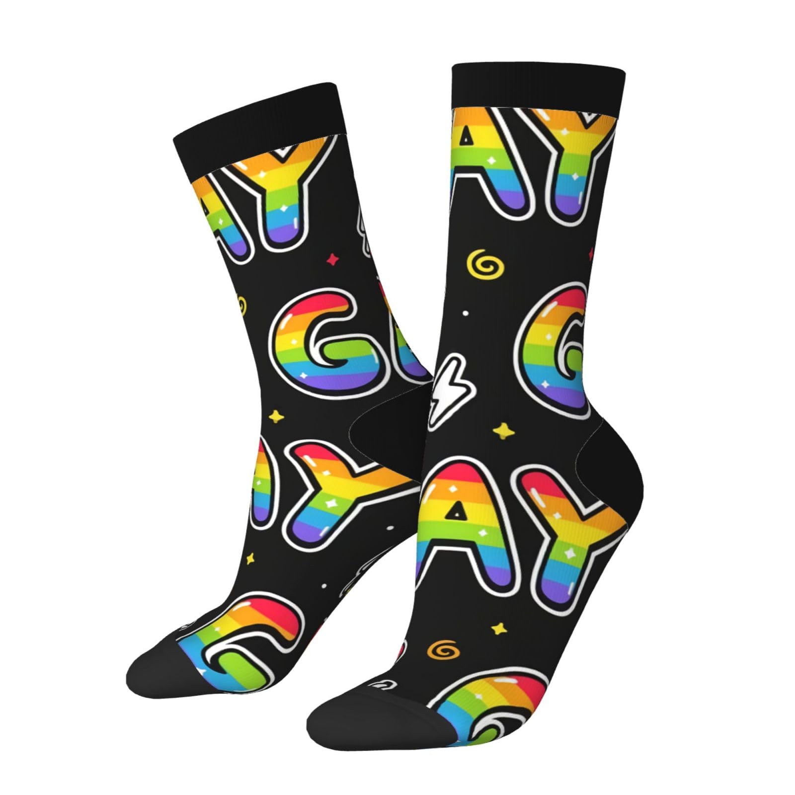 peiyeety Cool Stylish Gay Word Fun Socks Crew Socks For Men & Women - Unisex