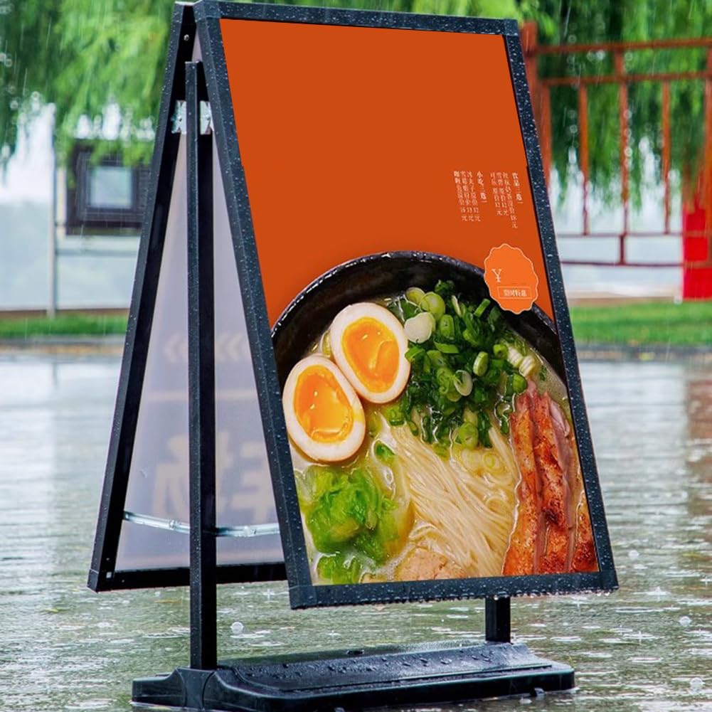 Soporte Para Carteles De Acera Para Exteriores, Soporte De Suelo Para Carteles Y Pancartas De Doble Cara, Para Carteles Publicitarios De Calle Para Exteriores,Negro,60x90cm/23x35inch